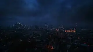 Relaxing City Skyline Rain for Deep Sleep | Cozy Urban Night Sounds to Ease Insomnia