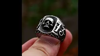 13 Number and Skull Ring | bikers-lifestyle.com #bikersring #skullring #motorcycle