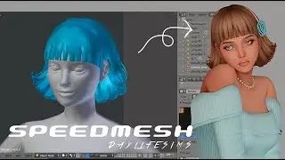 Daylifesims - Speedmesh - Bubblegum Hair