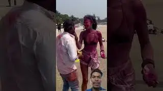 Happy Holie😃❤️&zwj;🔥 RUSSIAN BEACH #saurabhsagarvlogs #批ravel #beach #vlog #holi #goa