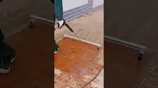 Cleaning dust and dirt on pathways using simple tools #shorts