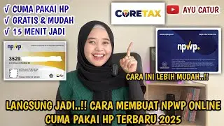 CARA MEMBUAT NPWP ONLINE CUMA PAKAI HP TERBARU 2025 LANGSUNG JADI❗️TUTORIAL DAFTAR NPWP CORETAX FREE
