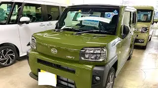 ダイハツタフト　2022 Daihatsu TAFT 660cc. Mini Crossover ( SUV ). Green. Walk around