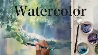 Watercolor  Kanta Harusaki   水彩画　春崎幹太　渓流