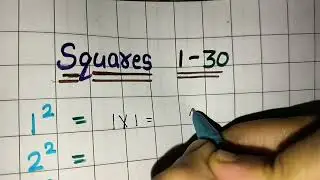 Square 1-30 // Write the Square Numbers 1 to 30 // Square Root 1 to 30