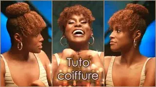 Insecure: 'Wine Down' with Issa Rae Inspired HAIRSTYLE TUTORIAL| short curly natural hair