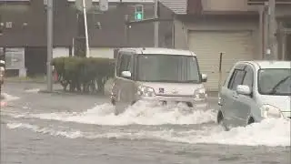 【秋田・大雨】能代市・午前9時ころの映像