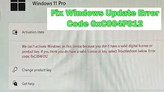 Исправление ошибки Windows 0xC004F012 | Windows 10/11