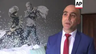 Tour of hotel with Banksy artwork in Bethlehem