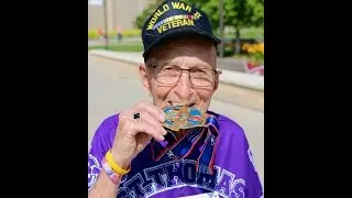 Harold Bach, age 95, wins 100 Meter Dash Gold Medal at 2015 National Senior Games (95-99 Age Group)