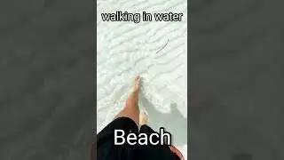 Nature sounds,  walking in water ( a woman walking in water at the beach) water sounds.