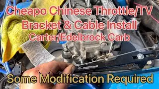 1970 Ford Falcon knock off cheapo Throttle Cable Bracket Edelbrock/Carter 302 Install