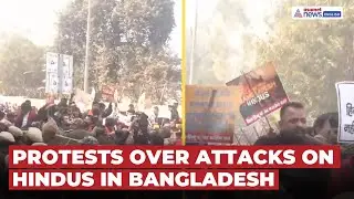 Vishva Hindu Parishad Protest Near Bangladesh High Commission Over Attacks on Hindus