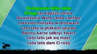 Już za parę dni za dni parę - Lato lato lato czeka - z linią melodyczną ( karaoke )