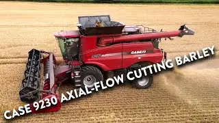4Kᵁᴴᴰ Harvest 2024: Case 9230 Axial Flow cutting spring barley near the river Deben.