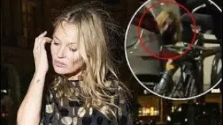 Kate Moss Takes a Dramatic Tumble Outside Paris Restaurant During Daughter Lila Moss' Birthday