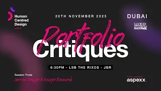 Portfolio Critique Nights: Service Design & Design Research (Dubai)