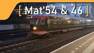 Mat'54 coupled to Mat'46 depart from Den Haag HS    [With Horn]