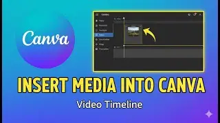Как вставить медиафайлы в видеошкалу Canva (2025)