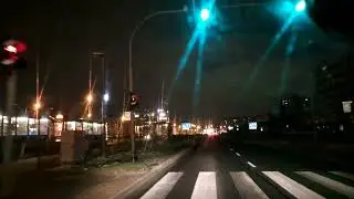 Wrocław, wyjazd z Parkingu Lidla, nocna jazda na Karłowice 20231122 200039