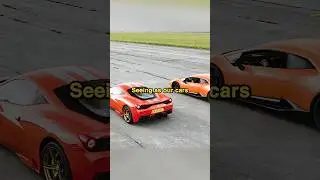 Lamborghini Huracan Vs Ferrari 458😳🤯#car #grandtour #topgear