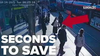 ВИДЕО: Быстрые действия охранника спасли женщину от приближающегося поезда