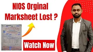 NIOS Orginal Marksheet Lost ?
