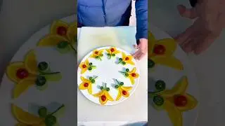 Creative Food Art with Orange, Cucumber & Cherry Tomato! 🍊🥒🍅