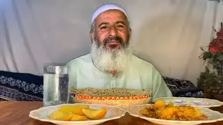 Raat Ka Khana Roty Aur Alo Ghoby Ke Salan Aur amb Ka Sath | Molvi Eating 