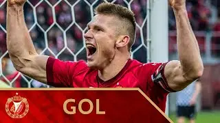 Widzew Ł&oacute;dź - Bytovia Byt&oacute;w 2:0 - gol Marcina Robaka