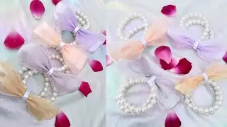 Luxury Organza Bow Hair Clips 🎀 | Korean Style Pearl Hair Accessories | Wholesale & Retail
