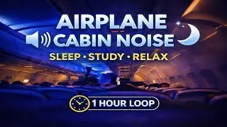 Airplane Cabin Noise for Sleep, Study and Relaxation &ndash; 1 Hour Loop