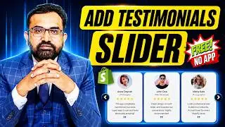 How to Add Testimonial Slider in Shopify Store DAWN Theme | Home Page Carousel With Images FREE