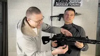 Установка цевья Мегатрон от Arms на карабин tr3