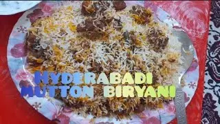 Hyderabadi mutton biryani with pakki aqni/ Detailed recipe of Hyderabadi mutton biryani.