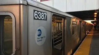 NYC Subway HD 60fps: R142 6387 2 Train Departs Nereid Avenue (4/11/17)