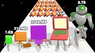 MEMORY RUSH 3D - Level Up Computer Runner (Noob Pro Hacker)