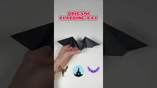 Origami Easy Bat Paper Animals Tutorial #origami #paperbat #origamicraft #origamianimals #shorts