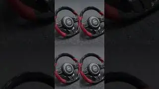 Forged carbon fiber steering wheel with red grip for JEEP.  #carbonfibersteeringwheel #carbonfiber