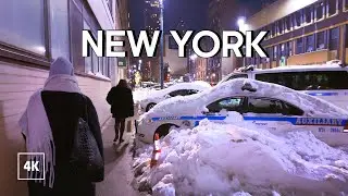 Relaxing Walk after SNOWSTORM in NEW YORK Walking Tour 4K
