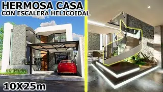 LA CASA CON LA ESCALERA MAS BONITA EN 10X25m