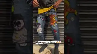 tiger's patch funky jeans for men #fashion #funky jeans (❤please subscribe )