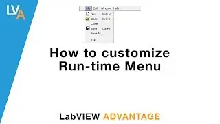 How to make custom Run time Menu in LabVIEW