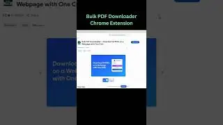 Bulk Download All PDFs from a Website - One Click Batch PDF Downloader Chrome Extension
