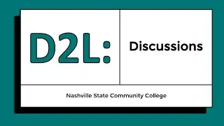 Posting to D2L Discussions