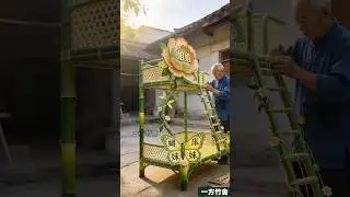 Amazing Eco-Friendly Bamboo Woven Bed,100% Handmade Craft #BambooWeaving #HandmadeCraft #EcoFriendly