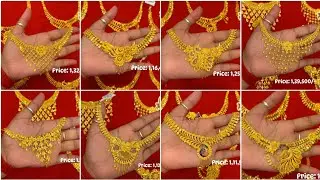 Gold Necklace designs Pictures with Price//Light Weight Gold Necklace design with Weight and Price//
