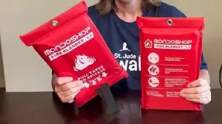 Mondoshop Silicone Fire Blanket for Home   2Pack 40'x40' Emergency Fire Blankets