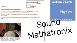 Sound its Speed, Audibility Limit, Sec3.4, part A, IGCSE & O level, Physics 5054