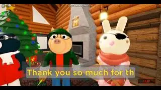 Roblox Piggy 100 Players: Winter Holiday Bunny Ending With Text to speech